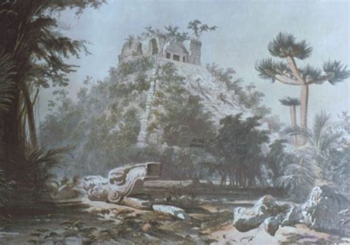 El Castillo Drawing By Frederick Catherwood