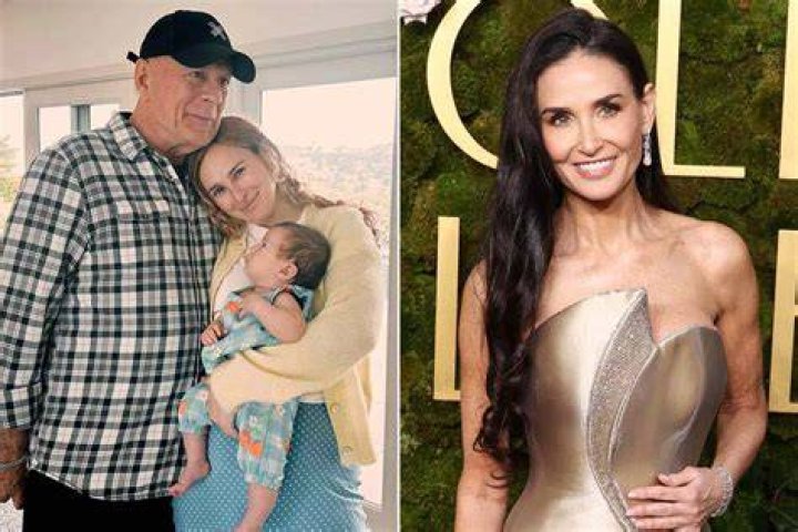 Rumer Willis and Bruce Willis