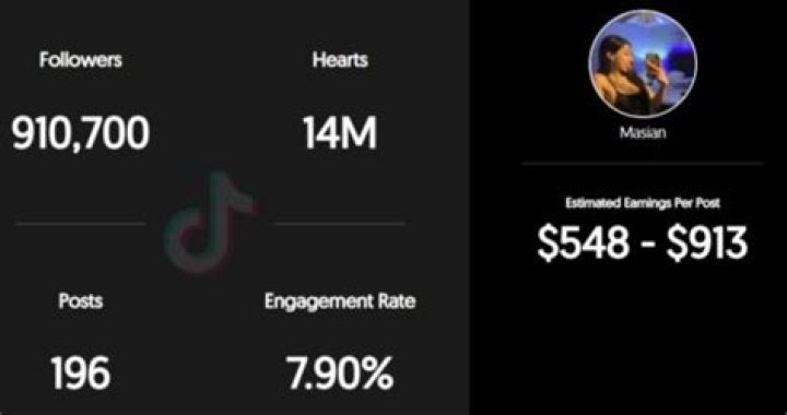 Valerypp estimated TikTok earning
